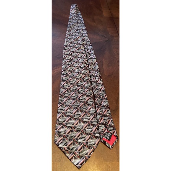 John Hill Executive Collection 100% Silk Men’s Neck Tie Made In Italy - Picture 3 of 9